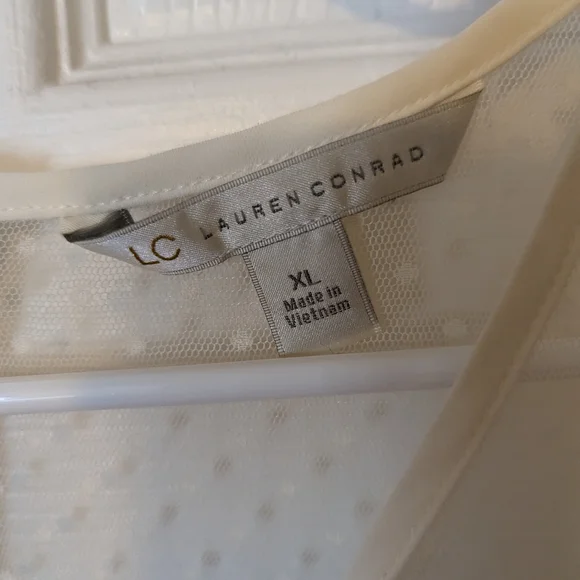 XL Lauren Conrad White/Cream Lace Tank - Picture 3 of 5